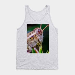 Grashopper, Over the Shoulder. Macro Photograph Tank Top